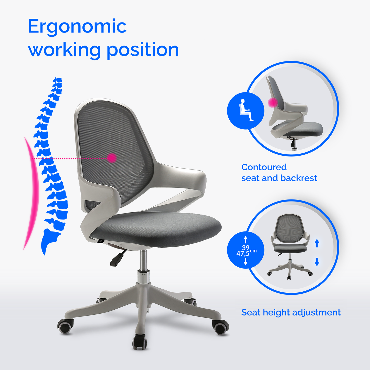 Ofelia ergonomikus irodai szék konferenciaterembe
