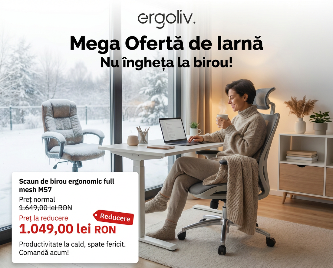 Scaun ergonomic ergoliv pentru sprijin lombar in caz de hernie de disc