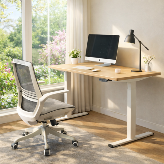 Ergonomie la birou primăvara: scaun ergonomic și birou reglabil pentru un stil de viață activ