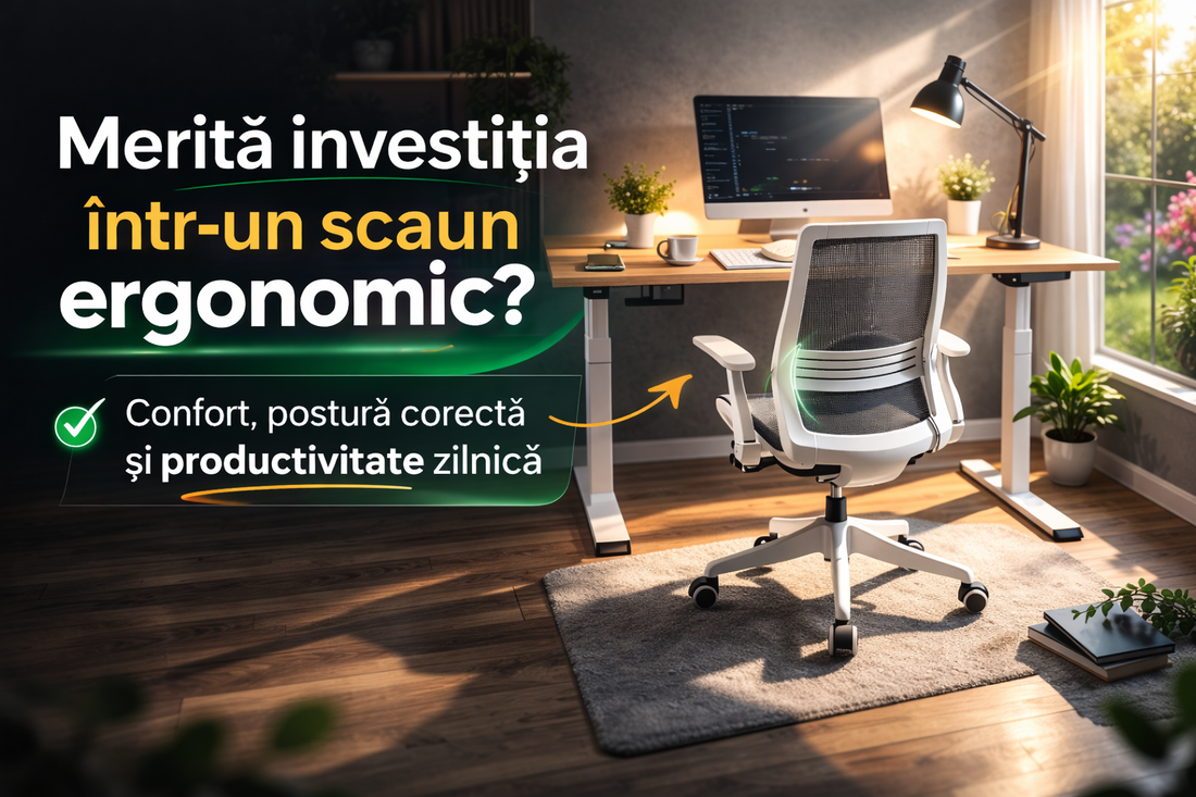 Merită investiția într-un scaun ergonomic? Beneficii reale pentru spate și productivitate