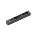 Bachmann Connect Line extension cord, 5 x Schuko, cord 2 m, black · ergoliv