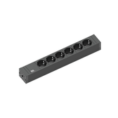Bachmann Connect Line extension cord, 6 x Schuko, cord 2 m, black · ergoliv