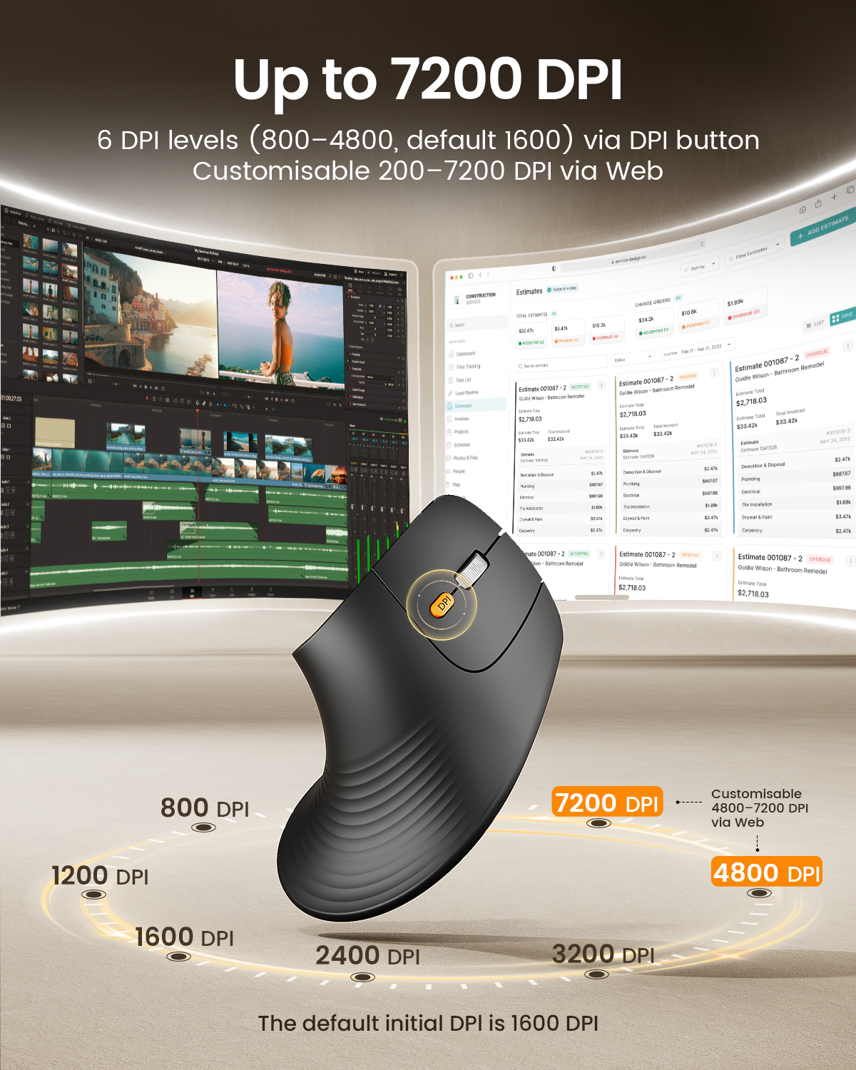 Senzorul ProtoArc EM11 Pro, până la 7.200 DPI · ergoliv