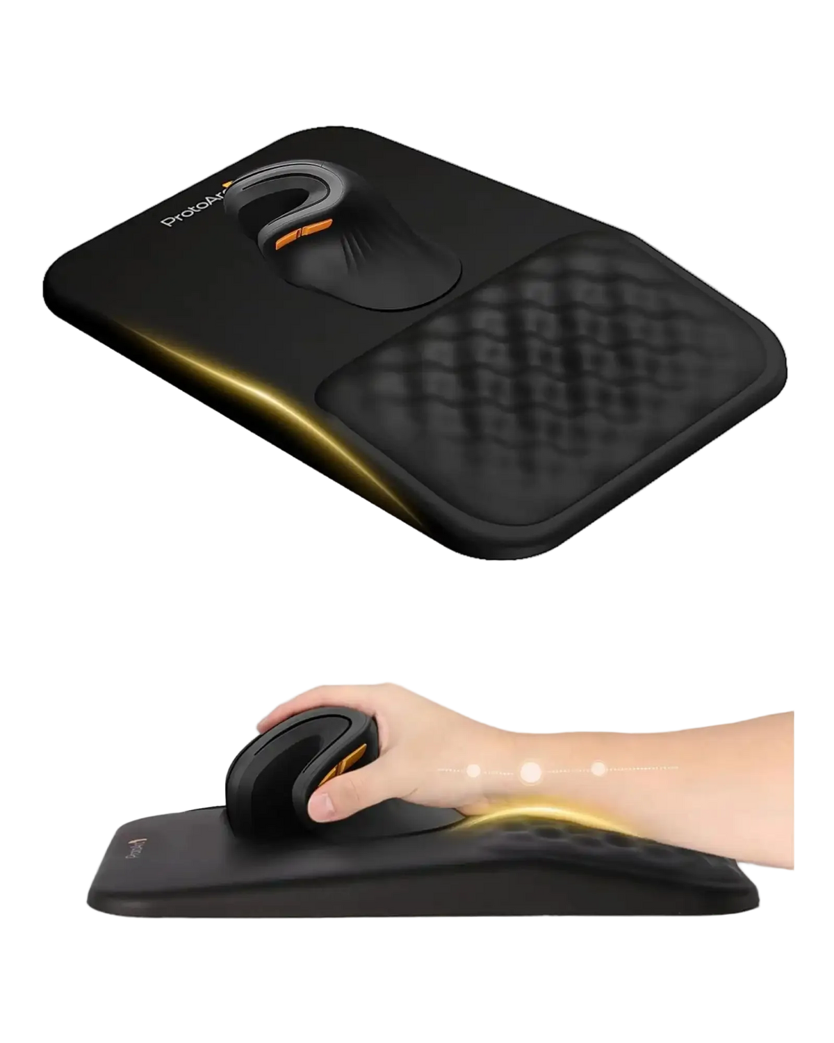 Mousepad ergonomic ProtoArc MP50 cu suport de încheietură, negru · ergoliv