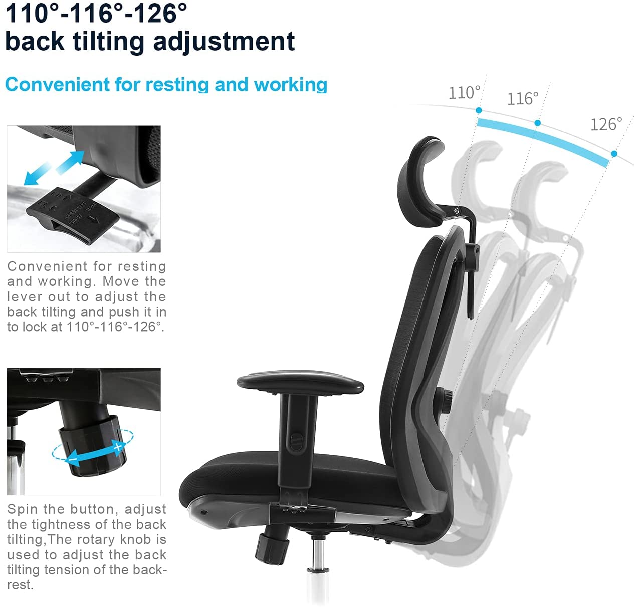 Scaun ergonomic de birou M18